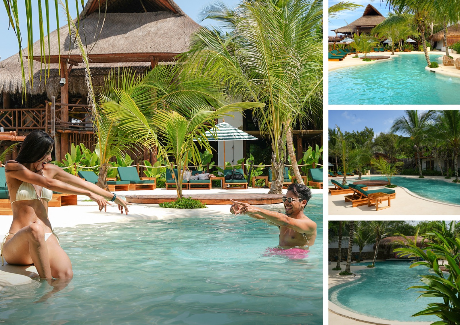 Relaxing at Aura Beach Barú, enjoying a peaceful beach club experience near Cartagena.