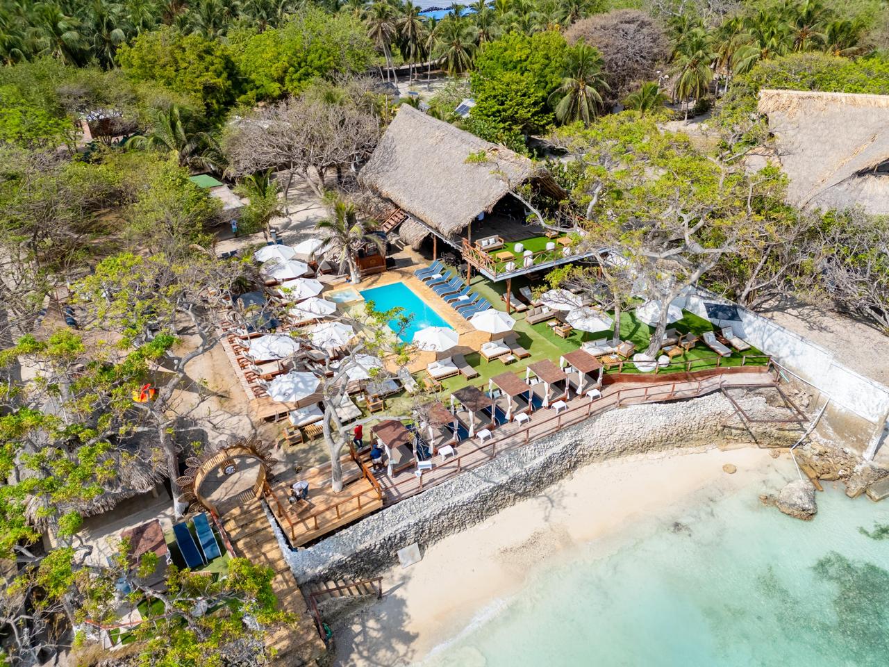 aerial view of Ibiza Beach Club Rosario Islands Cartagena